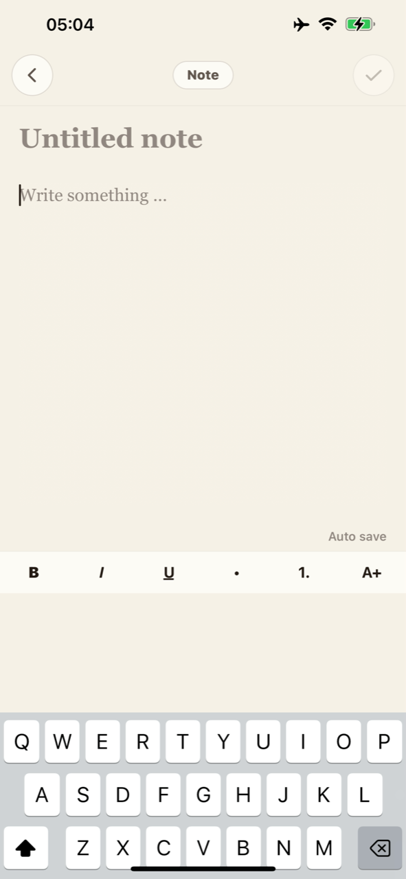 Note editor with formatting controls